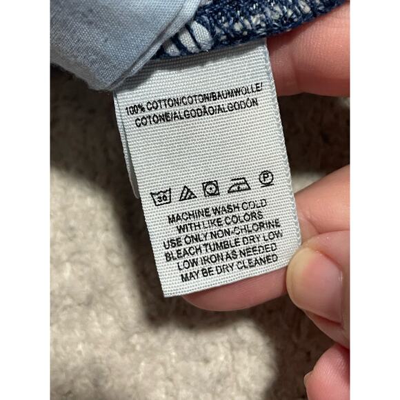 Free People Denim Mini Skirt Womens Sz 6 Distressed Cute To Boot Blue Raw Hem - Picture 7 of 10